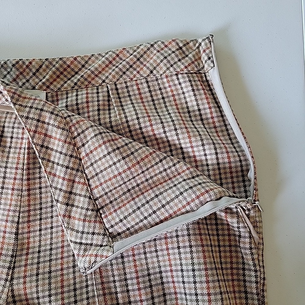 Sundance Brewster Plaid Wide Leg Trouser Pants High Rise Academia Classic Preppy - Picture 5 of 15